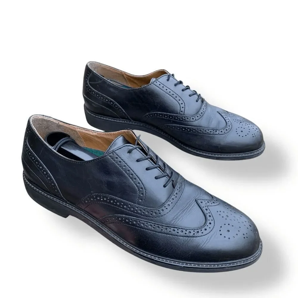Rockport Wingtip Black Leather Walking Shoe Dress Shoe Comfort Men's Size 11